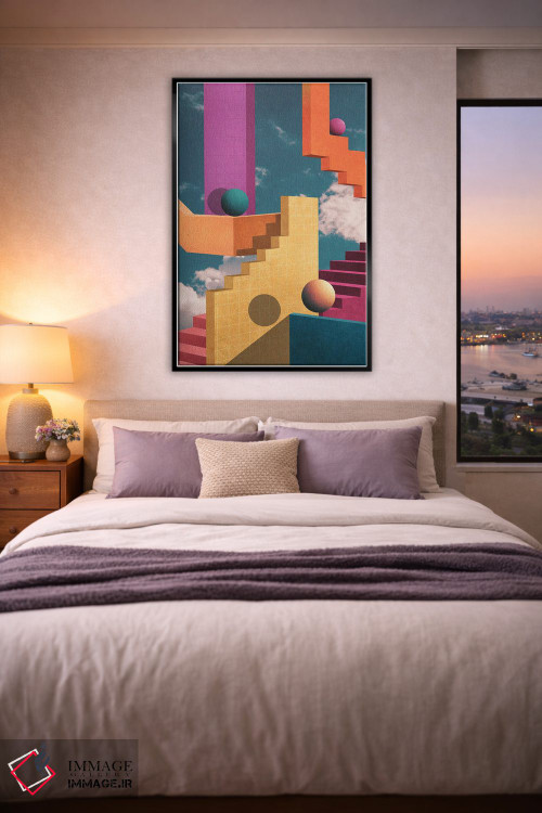 تابلو انتزاعی ایستگاه پاستلی اثر نیبرا ویژوالز - D6B