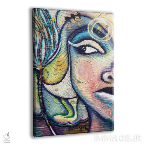 تابلو دکوراتیو پرنده ای روی سیم اثر نیکول کولی - نمای پرسپکتیو محصول