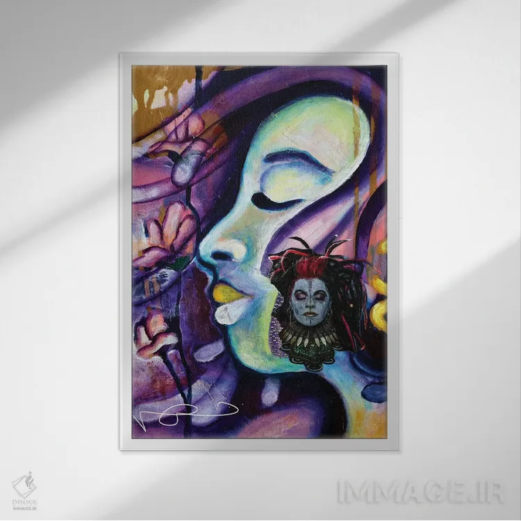 تابلو دکوراتیو من زن هستم اثر نیکول کولی - نمای قابدار سفید