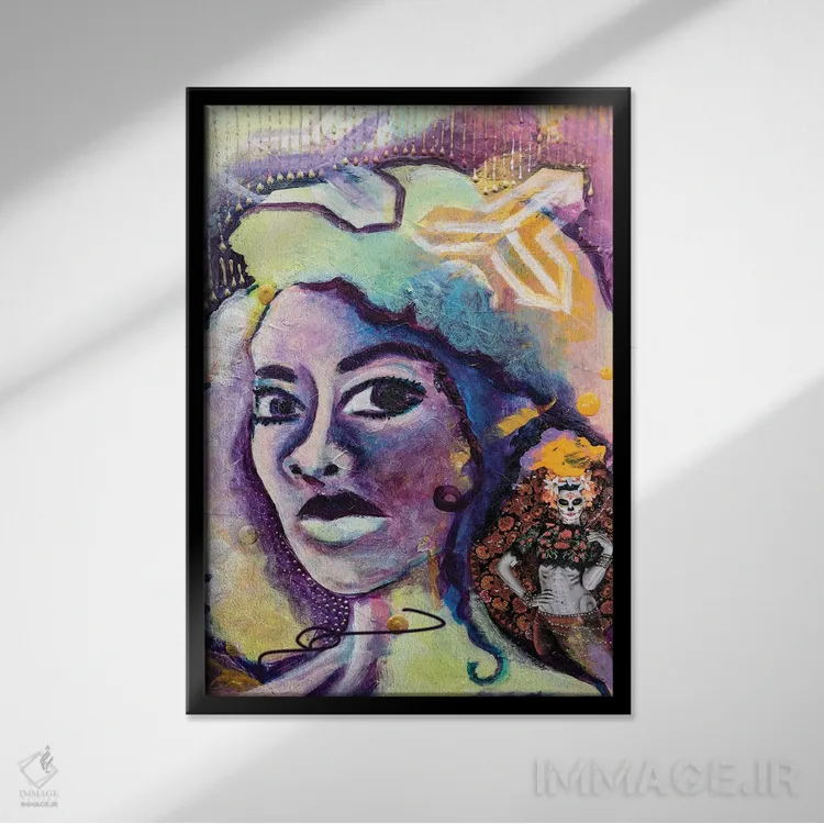 تابلو دکوراتیو عشق به خود اثر نیکول کولی - نمای قابدار مشکی