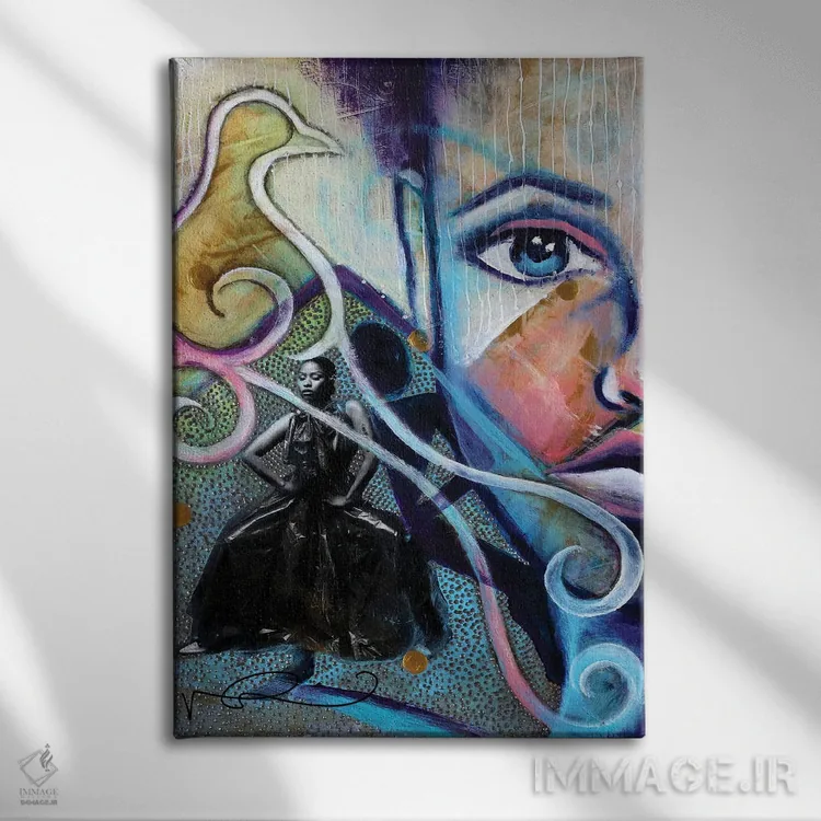 تابلو دکوراتیو قدرت ما نیز توان بخش است اثر نیکول کولی - نمای روبهرو روی دیوار