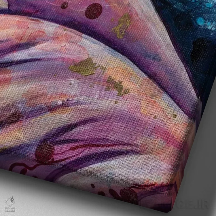 تابلو دکوراتیو هماهنگی درونی اثر نیکول کولی - نمای نزدیک بافت بوم