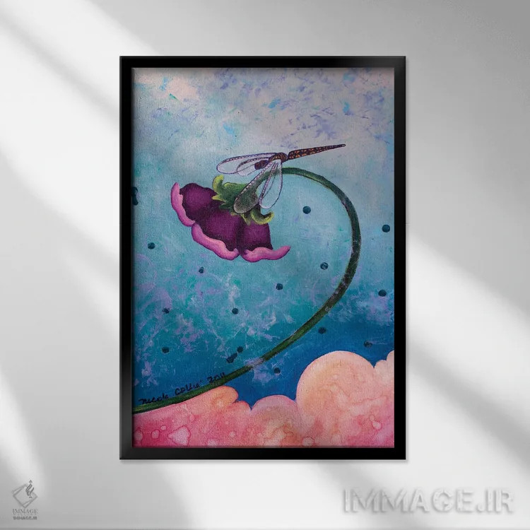 تابلو دکوراتیو زندگی مقدس است اثر نیکول کولی - نمای قابدار مشکی