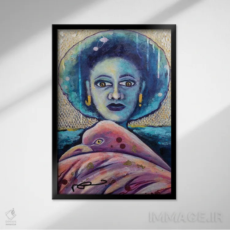 تابلو دکوراتیو هماهنگی درونی اثر نیکول کولی - نمای قابدار مشکی