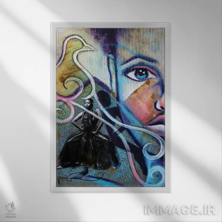 تابلو دکوراتیو قدرت ما نیز توان بخش است اثر نیکول کولی - نمای قابدار سفید