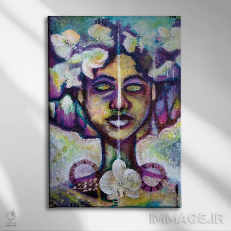 تابلو دکوراتیو چشم، گوهر روح است اثر نیکول کولی - نمای روبهرو روی دیوار