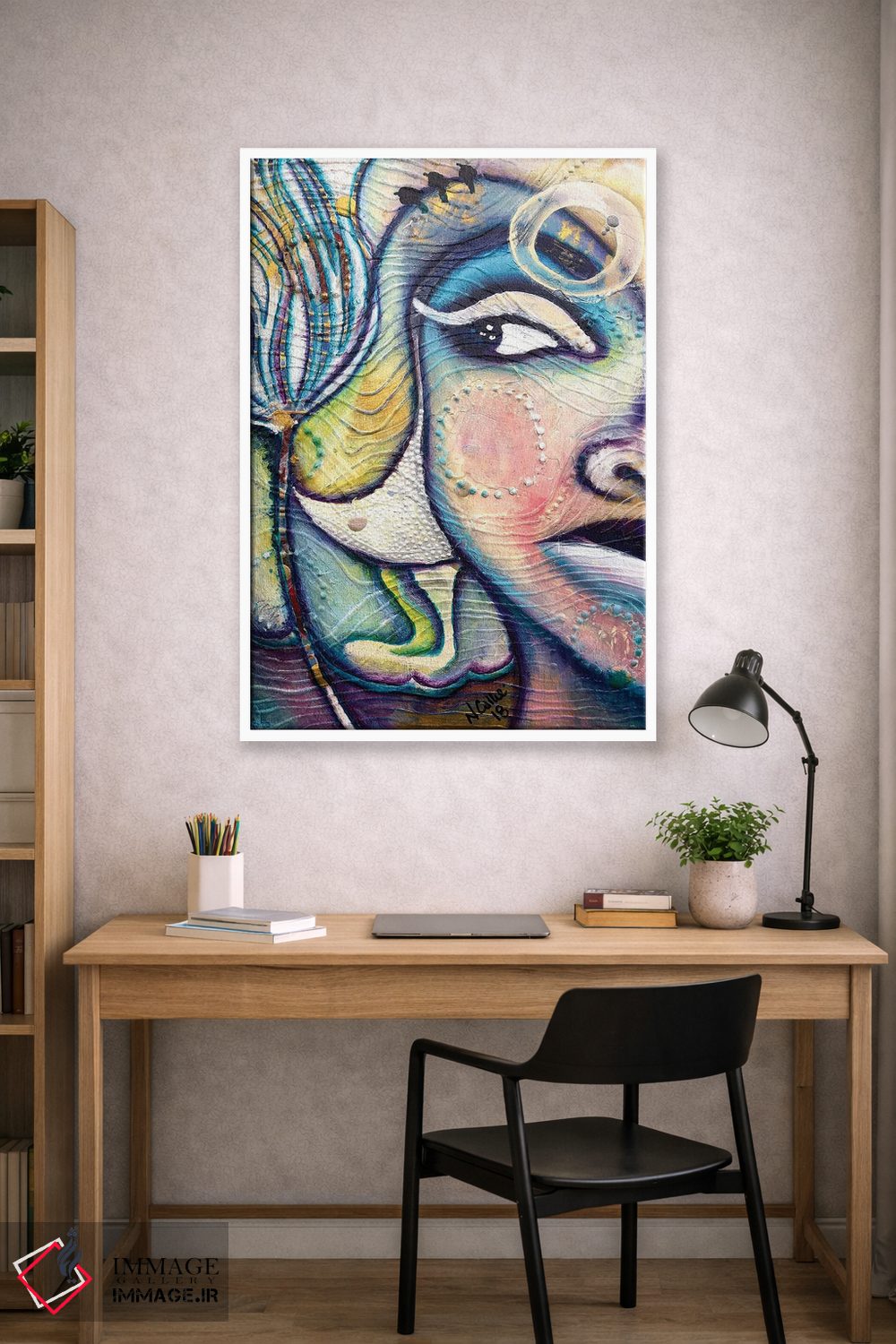 تابلو دکوراتیو پرنده ای روی سیم اثر نیکول کولی - D1W