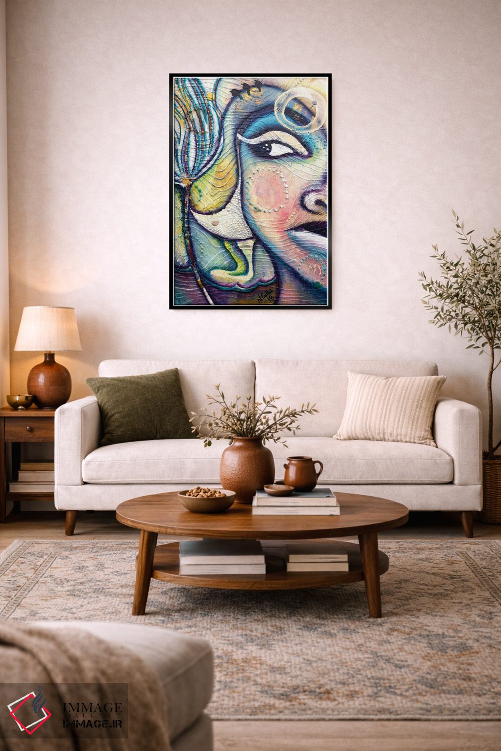 تابلو دکوراتیو پرنده ای روی سیم اثر نیکول کولی - D4B