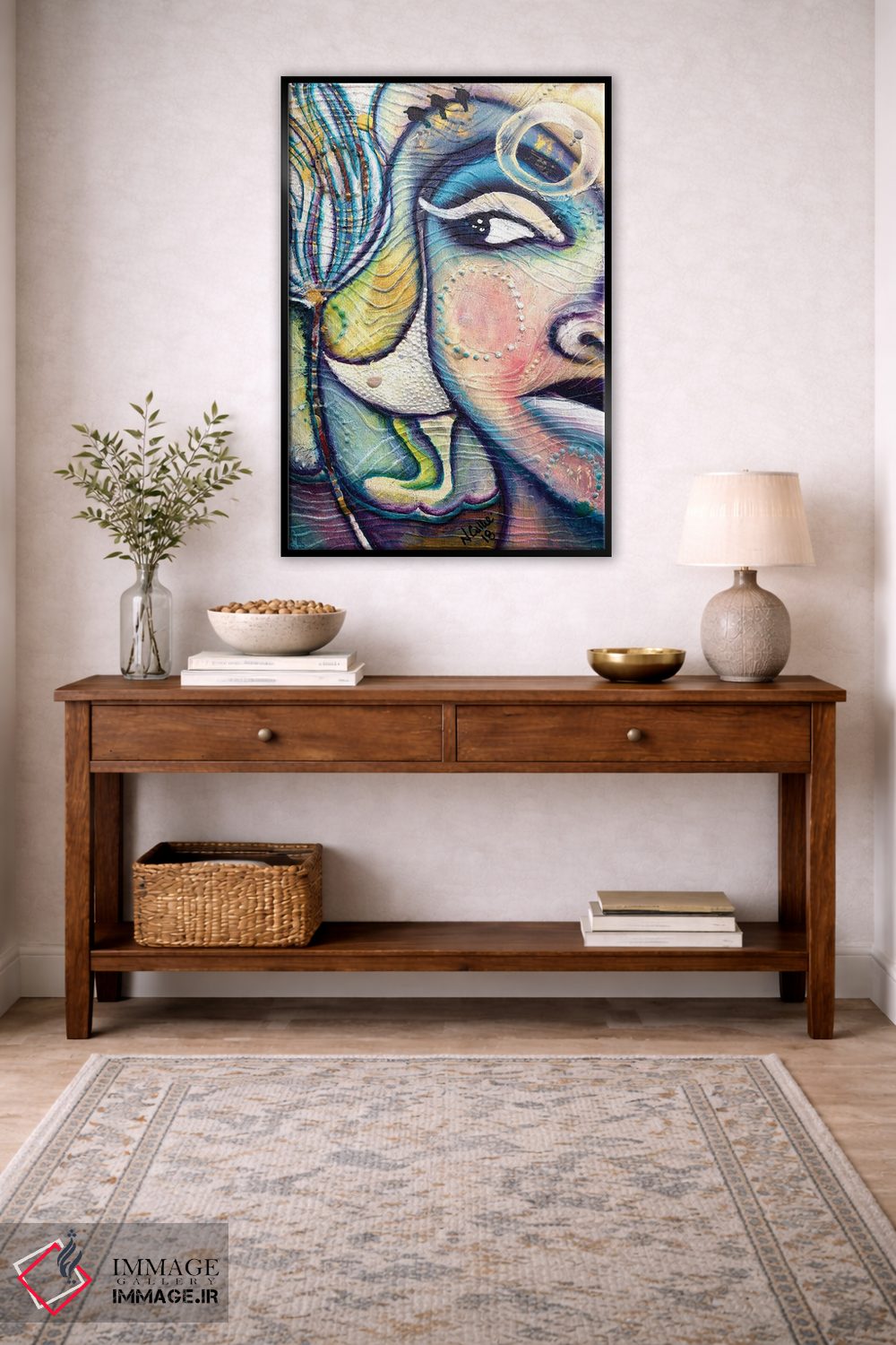 تابلو دکوراتیو پرنده ای روی سیم اثر نیکول کولی - D5B