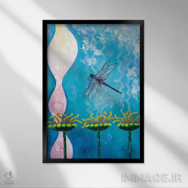 تابلو دکوراتیو با زندگی، رشد همراه است اثر نیکول کولی - نمای قابدار مشکی