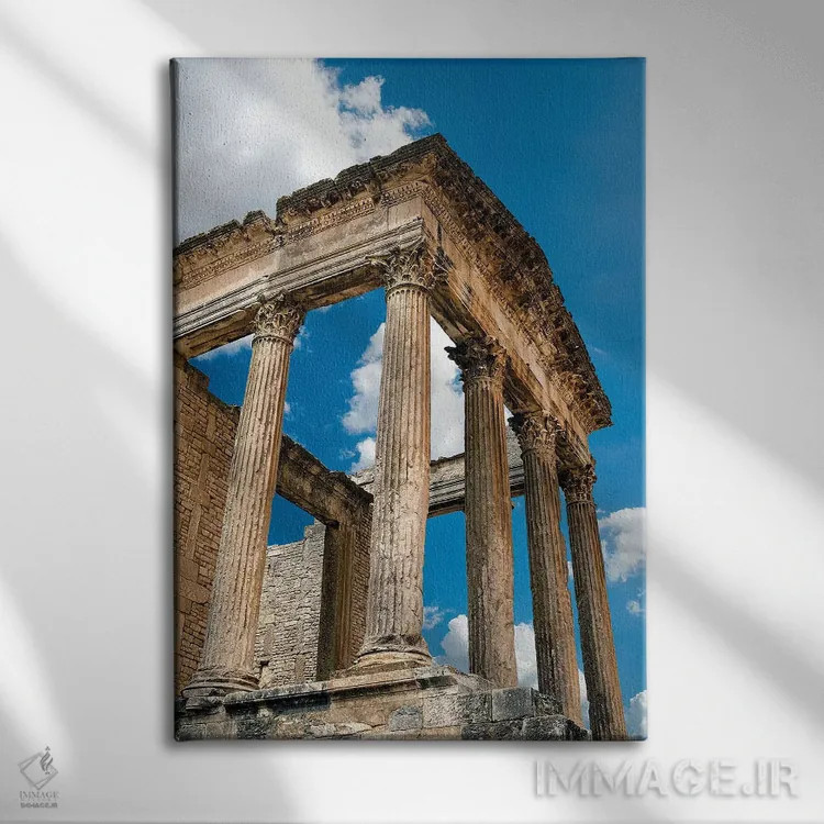 تابلو دکوراتیو Dougga Archaeological Site, Tunisia III,کاپیتول، سایت باست… اثر نیکو تونباوری - نمای روبهرو روی دیوار