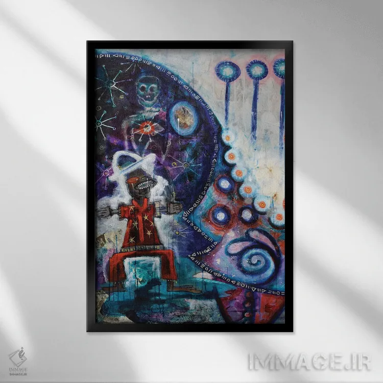 تابلو دکوراتیو زندگی هرگز آسان نیست اثر نیکول کولی - نمای قابدار مشکی