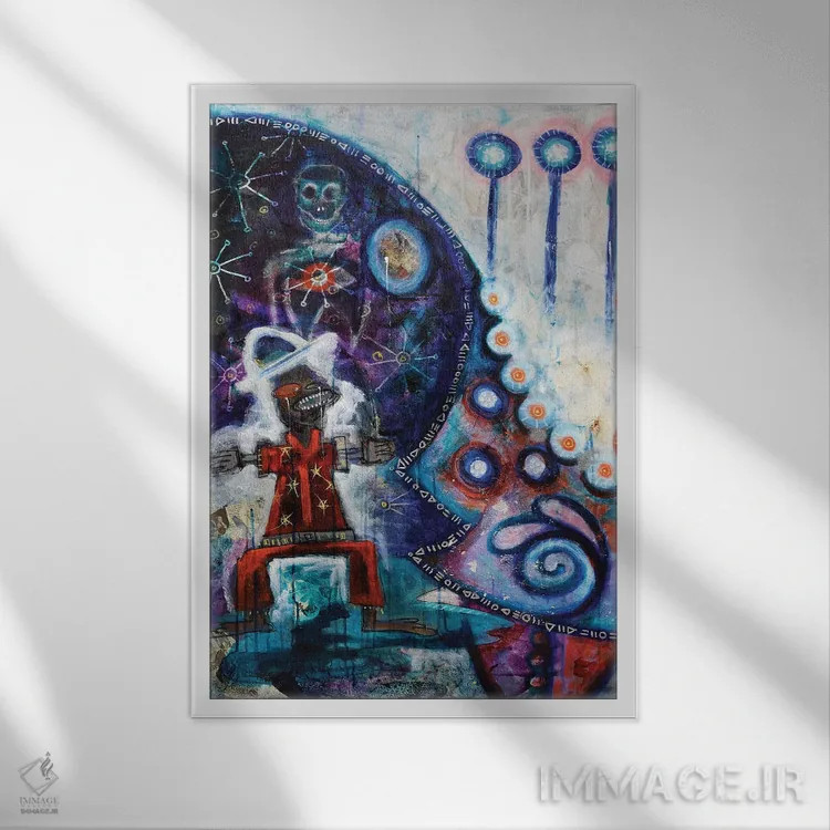تابلو دکوراتیو زندگی هرگز آسان نیست اثر نیکول کولی - نمای قابدار سفید