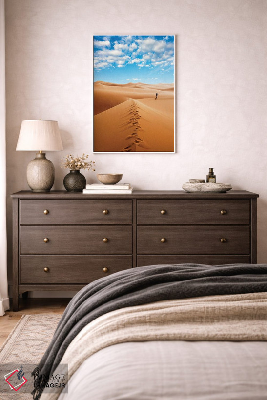 تابلو دکوراتیو Erg Murzuq, Sahara Desert, Fezzan, Libya, North Africa,زن… اثر نیکو تونباوری - D3W