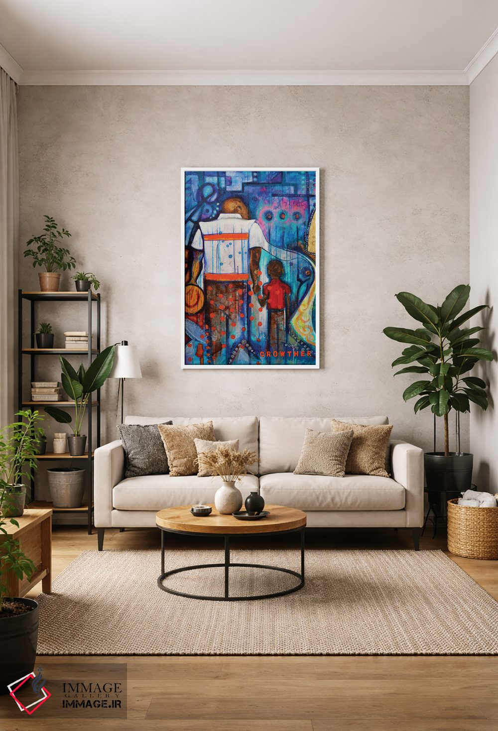 تابلو دکوراتیو پدر و پسر اثر نیکول کولی - D1W