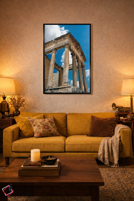 تابلو دکوراتیو Dougga Archaeological Site, Tunisia III,کاپیتول، سایت باست… اثر نیکو تونباوری - D5B