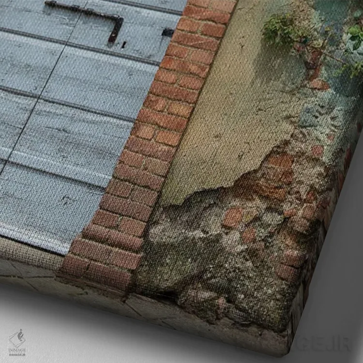 تابلو دکوراتیو سنگ چین شده اثر نانسی کروول - نمای نزدیک بافت بوم