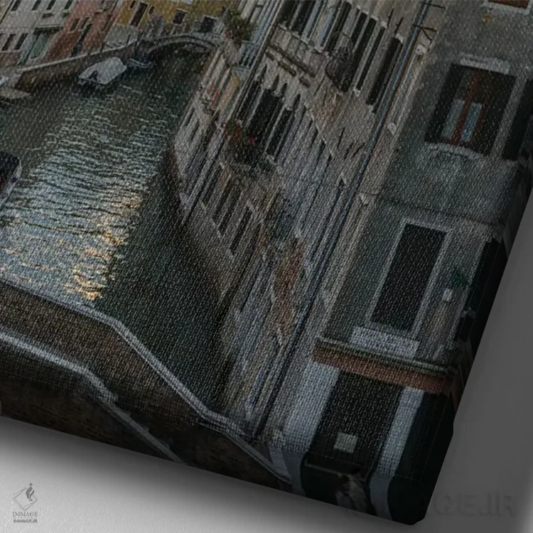 تابلو دکوراتیو منظره از بالا اثر نانسی کروول - نمای نزدیک بافت بوم