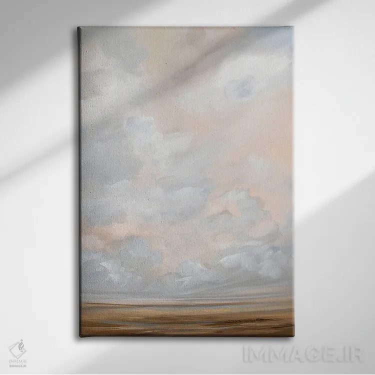 تابلو مینیمال اکتبر گرم اثر نیکول والش - نمای روبهرو روی دیوار