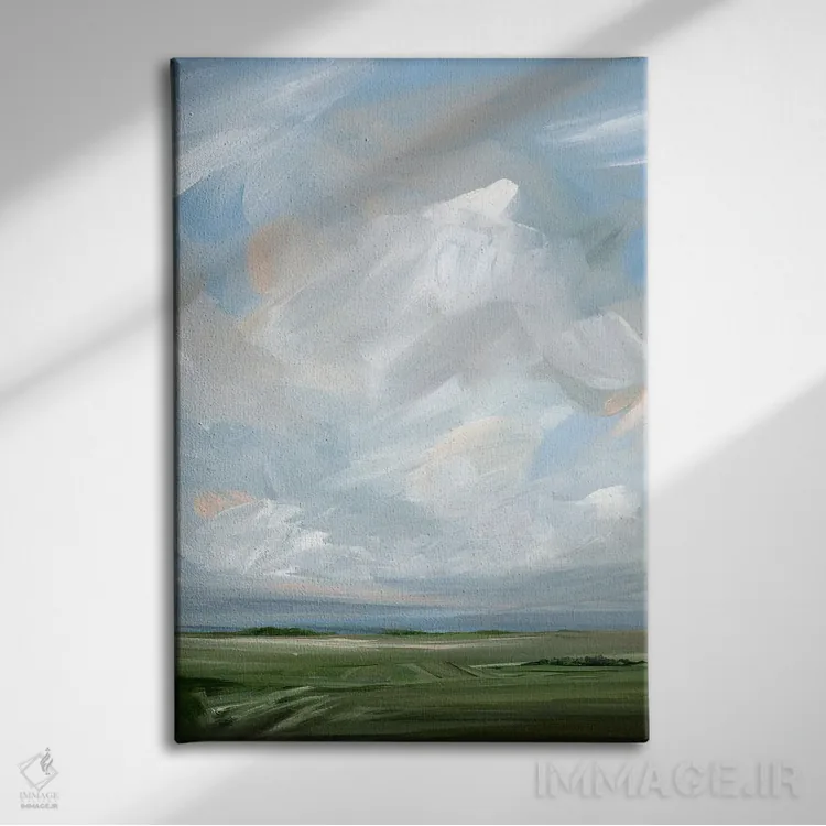 تابلو مینیمال این سرزمین اثر نیکول والش - نمای روبهرو روی دیوار