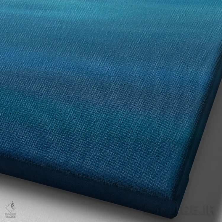 تابلو مینیمال آرامش ساحلی اثر نیکول والش - نمای نزدیک بافت بوم