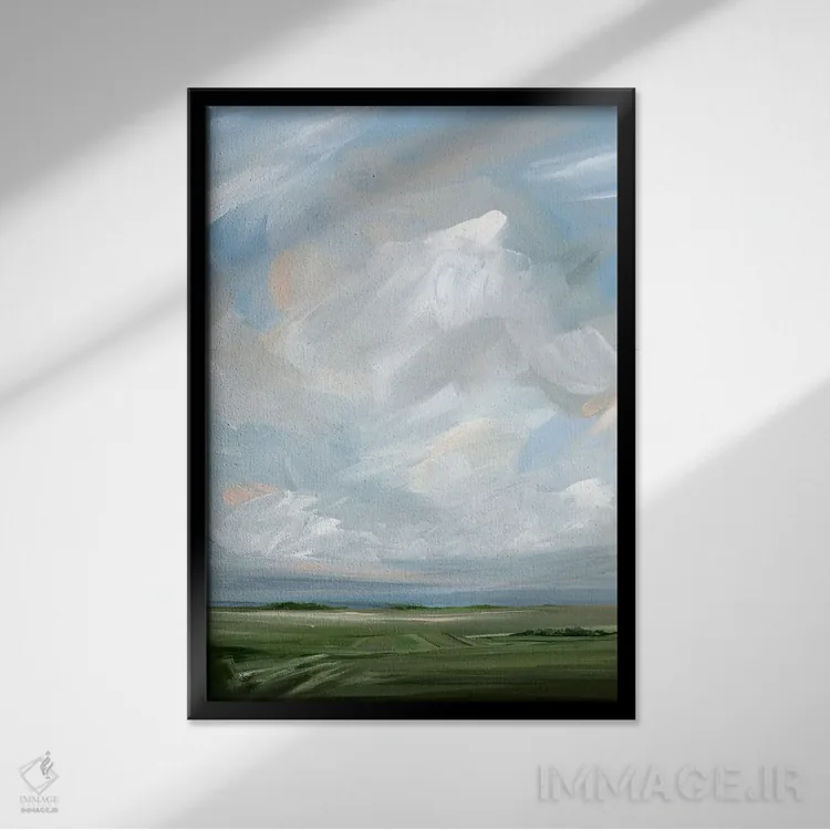 تابلو مینیمال این سرزمین اثر نیکول والش - نمای قابدار مشکی