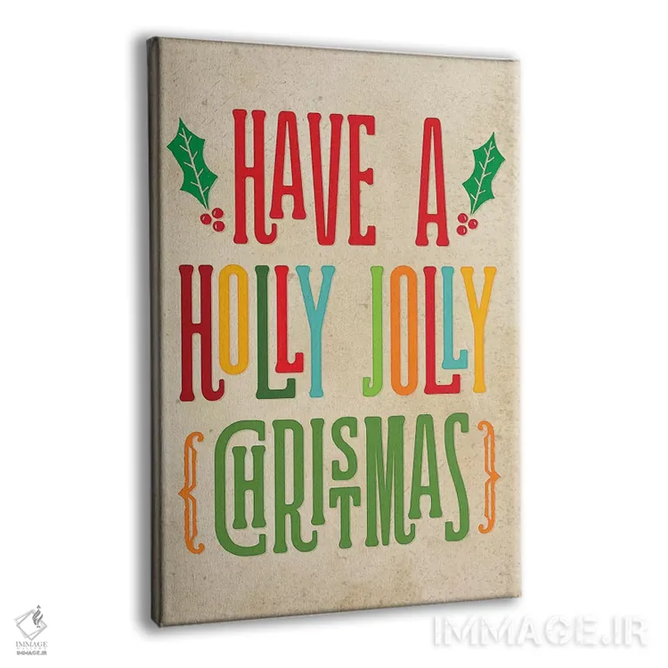 تابلو دکوراتیو کریسمس رنگارنگ I اثر نون دی دیزاین - نمای پرسپکتیو محصول