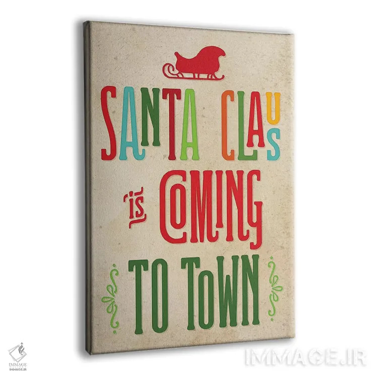 تابلو دکوراتیو کریسمس رنگارنگ IV اثر نون دی دیزاین - نمای پرسپکتیو محصول