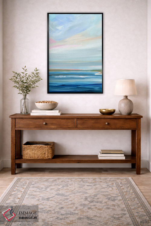 تابلو مینیمال ساحل دوردست I اثر نیکول والش - D3B