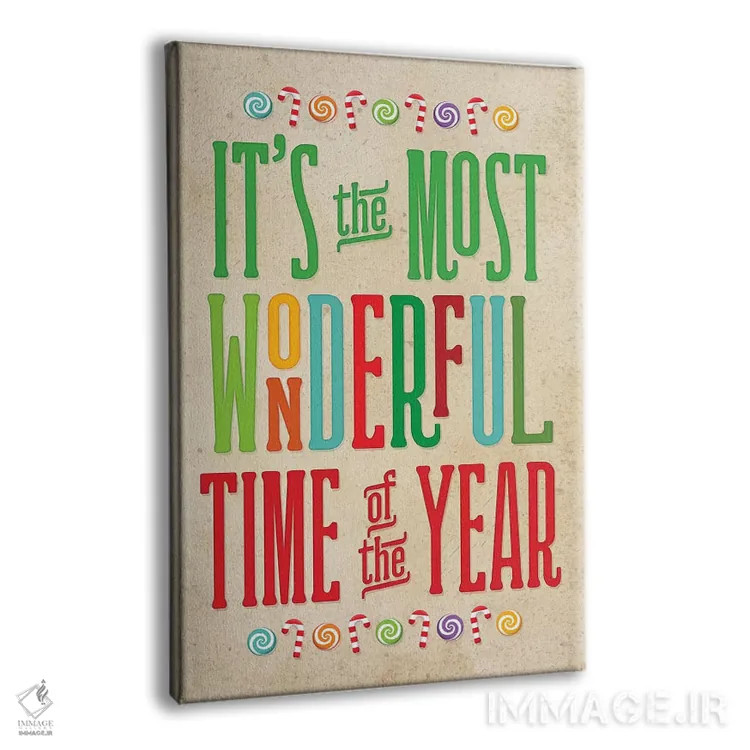 تابلو دکوراتیو کریسمس رنگارنگ II اثر نون دی دیزاین - نمای پرسپکتیو محصول