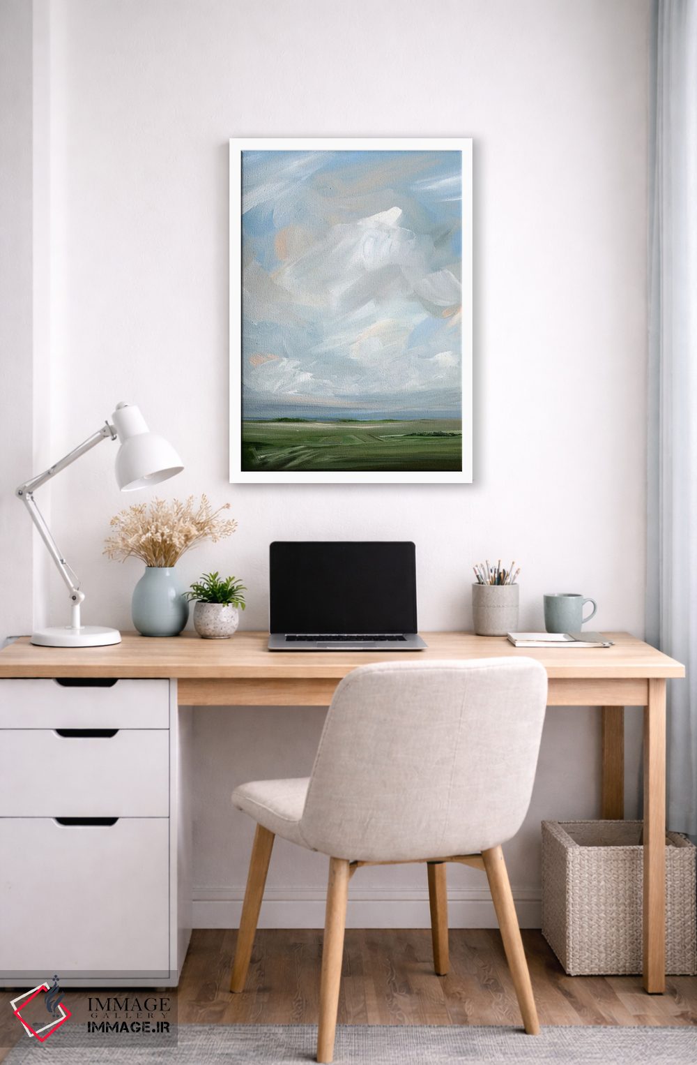 تابلو مینیمال این سرزمین اثر نیکول والش - D6W