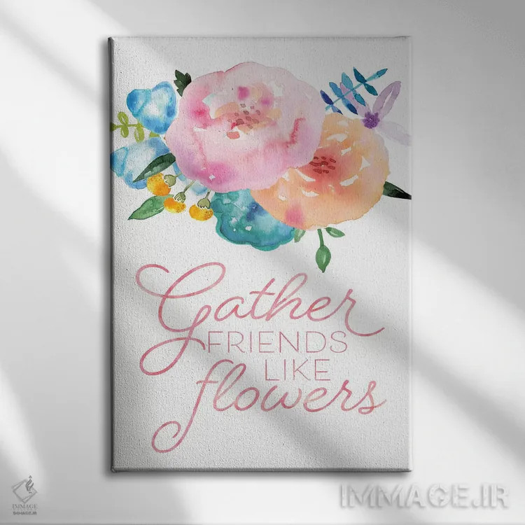 تابلو دکوراتیو گل ها در شکوفایی کامل I اثر نون دی دیزاین - نمای روبهرو روی دیوار