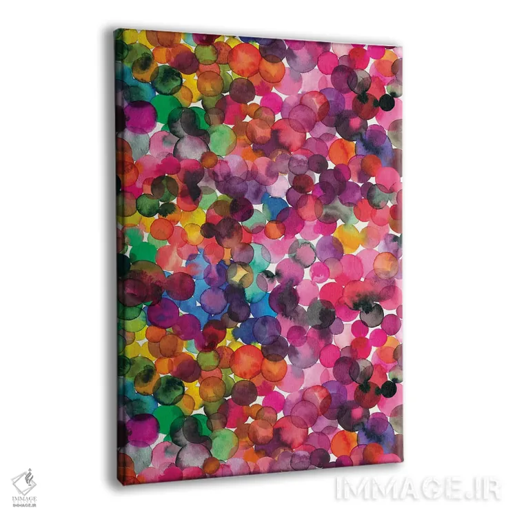 تابلو دکوراتیو نقطه های آبرنگی همپوشان اثر نینولا دیزاین - نمای پرسپکتیو محصول