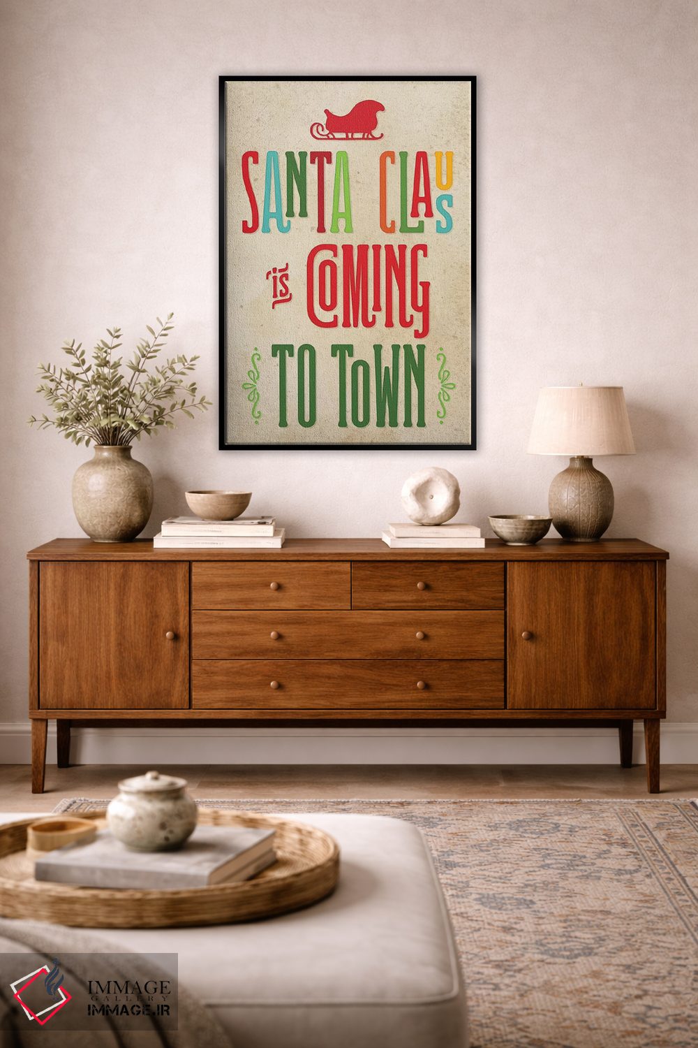 تابلو دکوراتیو کریسمس رنگارنگ IV اثر نون دی دیزاین - D3B