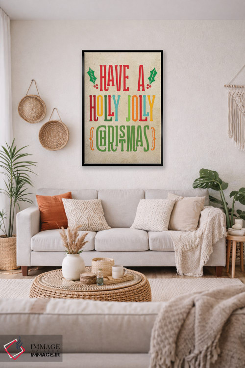 تابلو دکوراتیو کریسمس رنگارنگ I اثر نون دی دیزاین - D3B