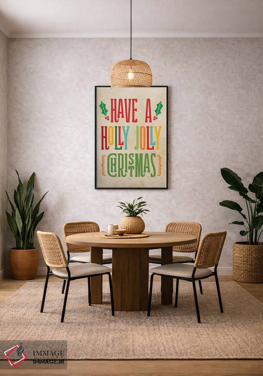 تابلو دکوراتیو کریسمس رنگارنگ I اثر نون دی دیزاین - D4B