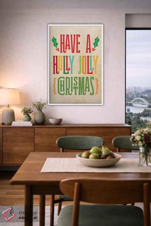 تابلو دکوراتیو کریسمس رنگارنگ I اثر نون دی دیزاین - D6W