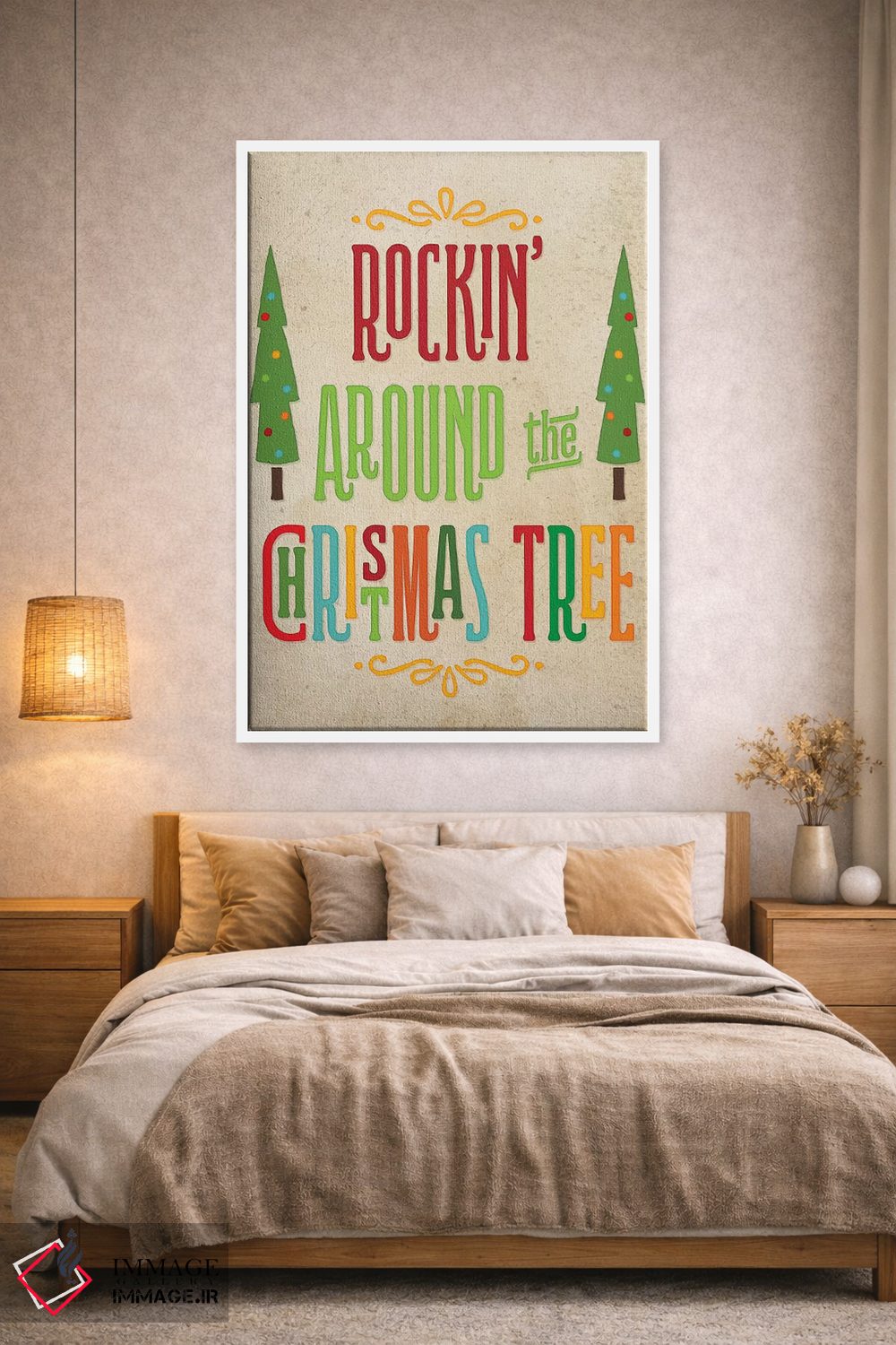 تابلو دکوراتیو کریسمس رنگارنگ III اثر نون دی دیزاین - D1W