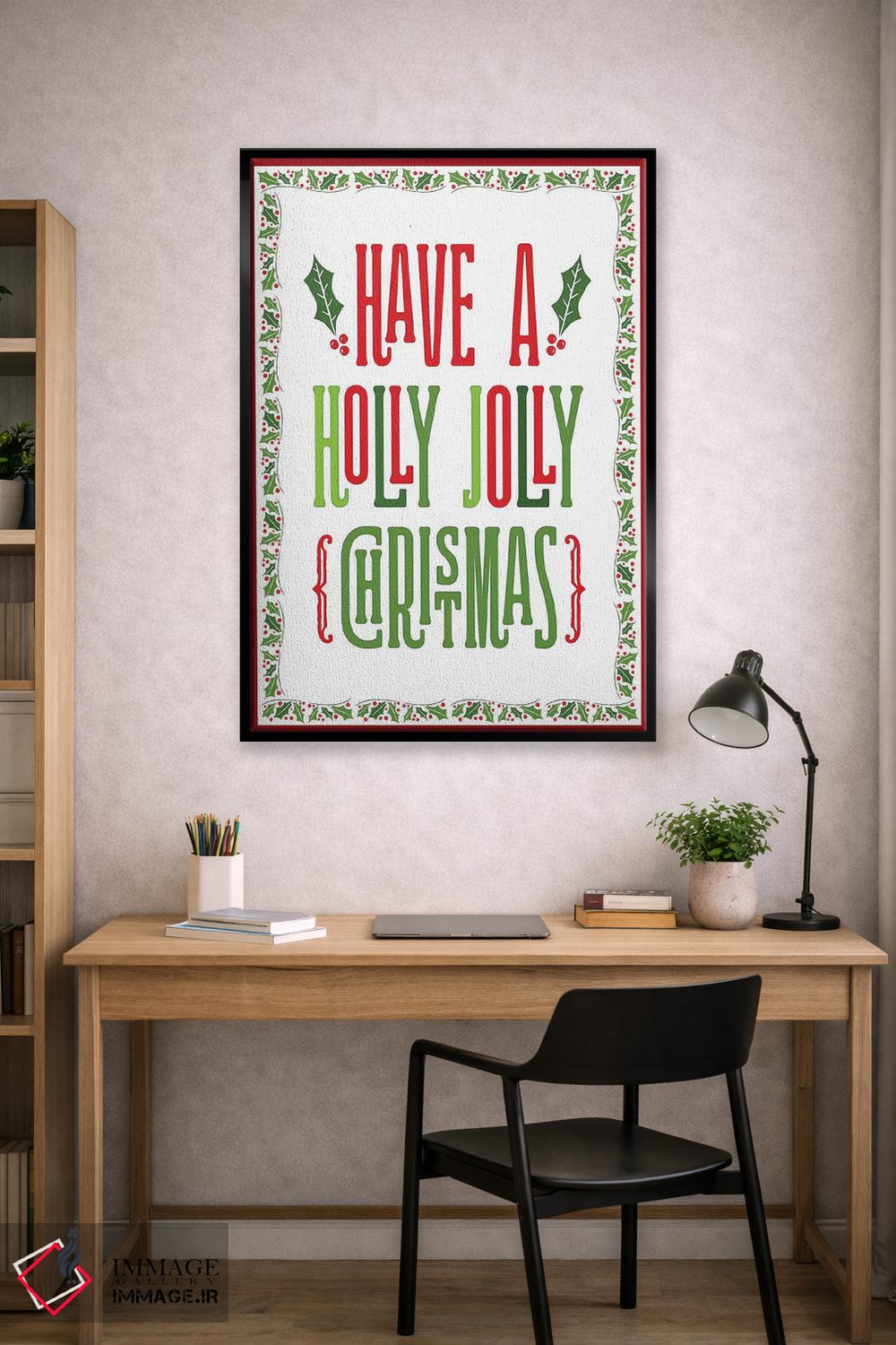 تابلو دکوراتیو کریسمس رنگارنگ با حاشیه I اثر نون دی دیزاین - D2B