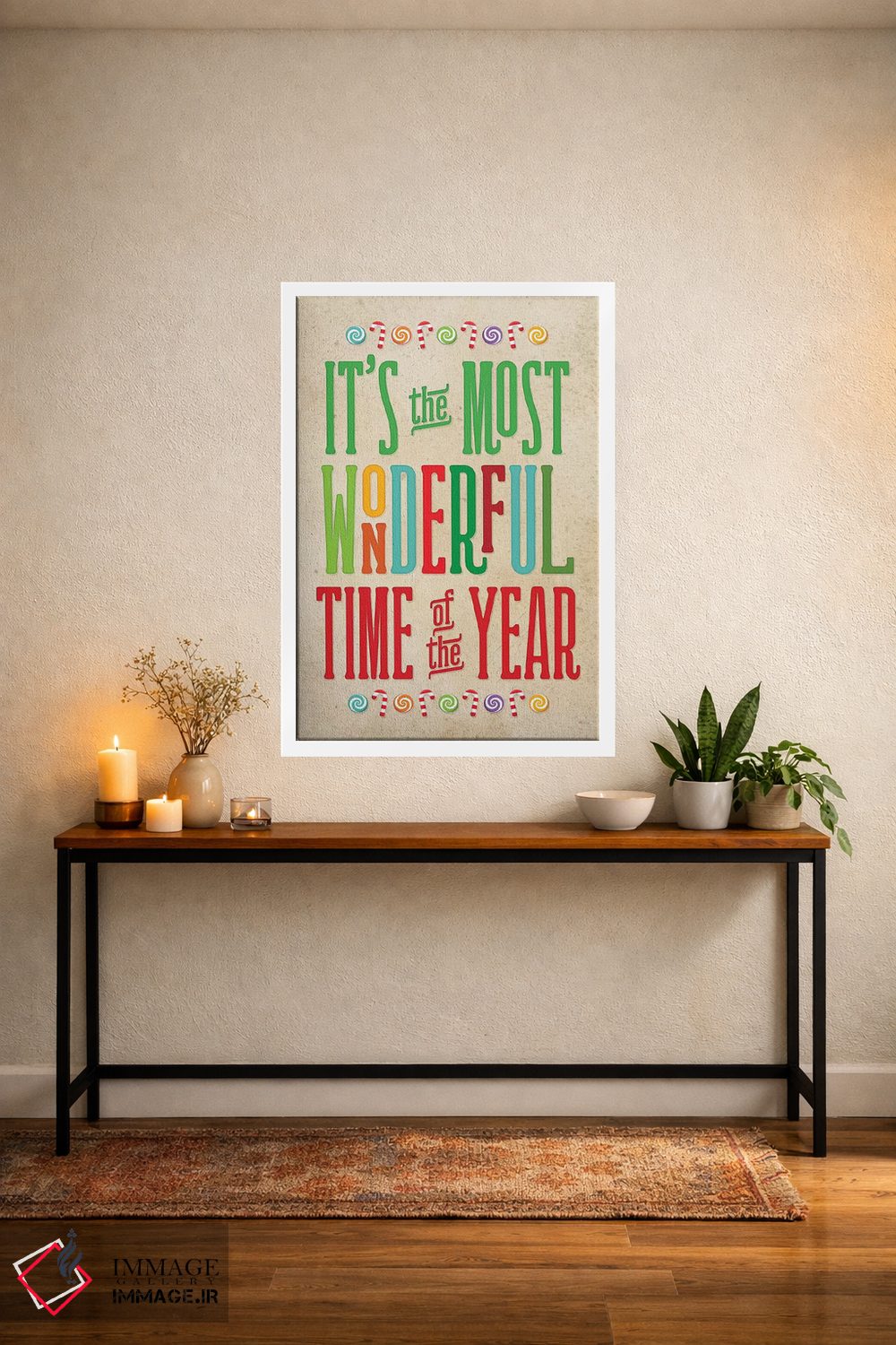 تابلو دکوراتیو کریسمس رنگارنگ II اثر نون دی دیزاین - D4W