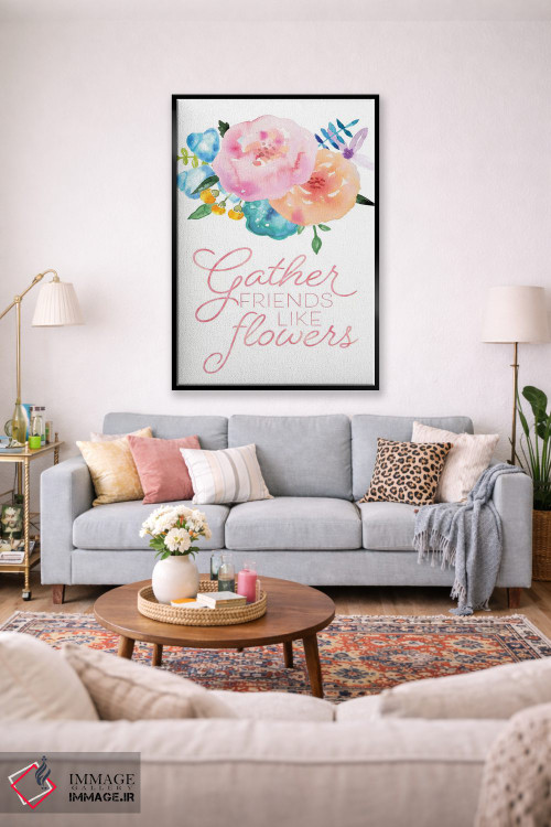 تابلو دکوراتیو گل ها در شکوفایی کامل I اثر نون دی دیزاین - D1B