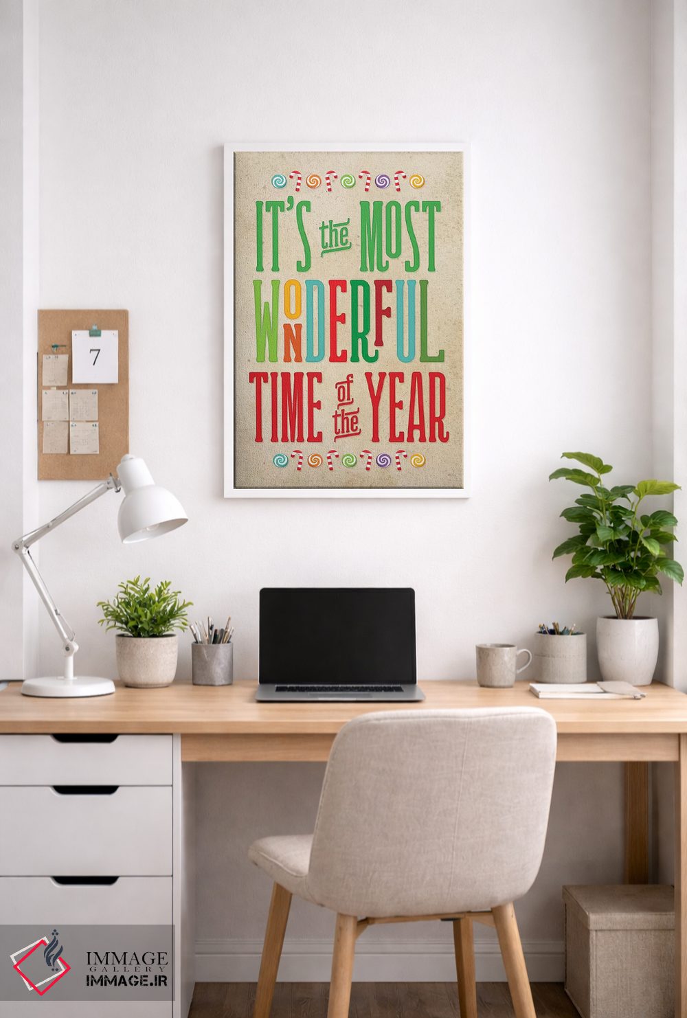 تابلو دکوراتیو کریسمس رنگارنگ II اثر نون دی دیزاین - D5W