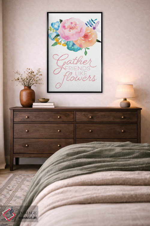 تابلو دکوراتیو گل ها در شکوفایی کامل I اثر نون دی دیزاین - D5B