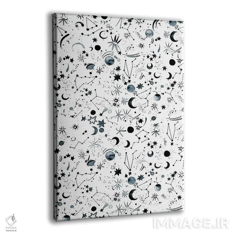 تابلو دکوراتیو صورت های فلکی و سیارات فضایی طالع بینی اثر نینولا دیزاین - نمای پرسپکتیو محصول