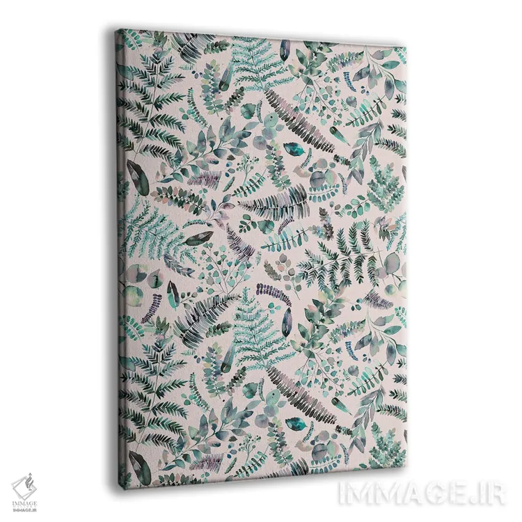 تابلو مدرن برگ ها و گیاهان پاییزی گیاهی اثر نینولا دیزاین - نمای پرسپکتیو محصول