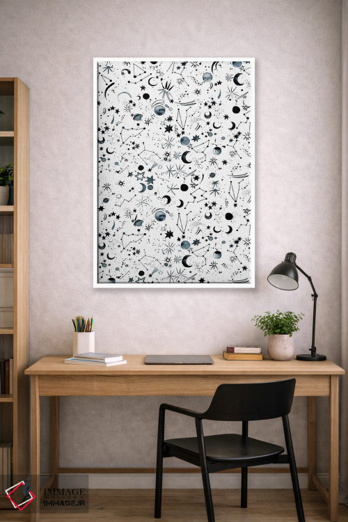 تابلو دکوراتیو صورت های فلکی و سیارات فضایی طالع بینی اثر نینولا دیزاین - D1W