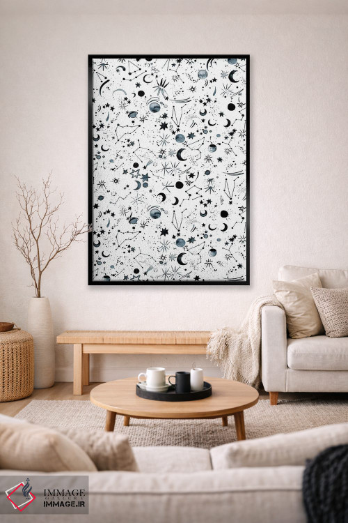 تابلو دکوراتیو صورت های فلکی و سیارات فضایی طالع بینی اثر نینولا دیزاین - D2B