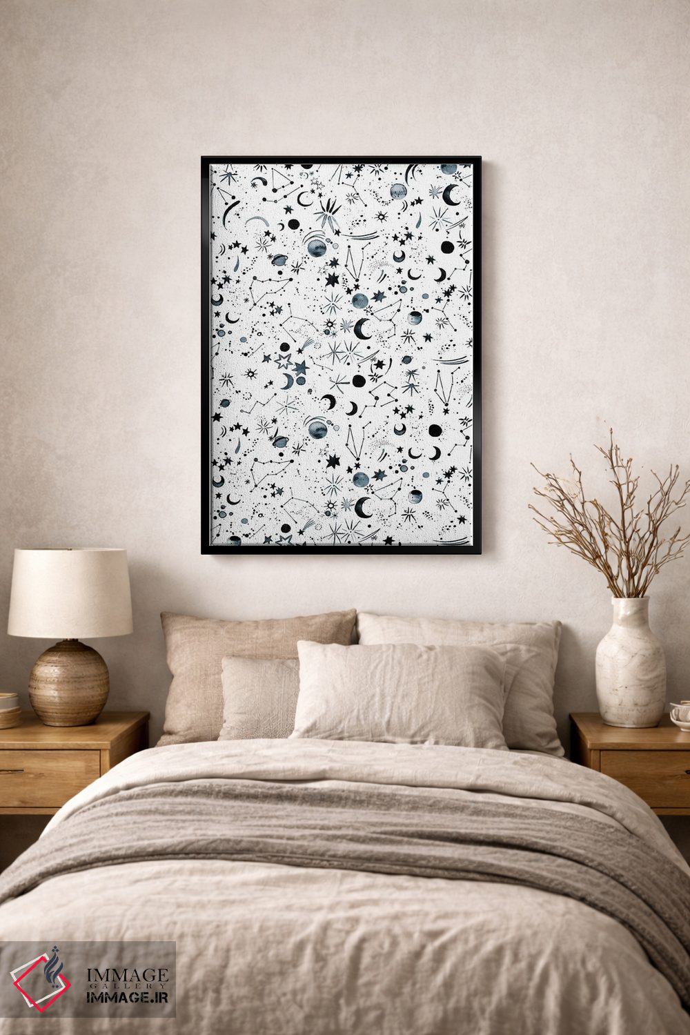 تابلو دکوراتیو صورت های فلکی و سیارات فضایی طالع بینی اثر نینولا دیزاین - D3B