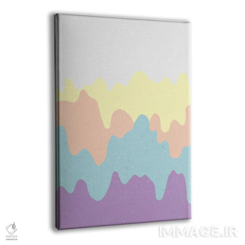 تابلو انتزاعی پاشیدن و پخش رنگ ها اثر نینولا دیزاین - نمای پرسپکتیو محصول