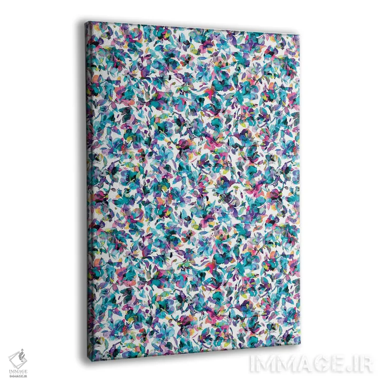 تابلو مدرن گل های آبی آبزی اثر نینولا دیزاین - نمای پرسپکتیو محصول